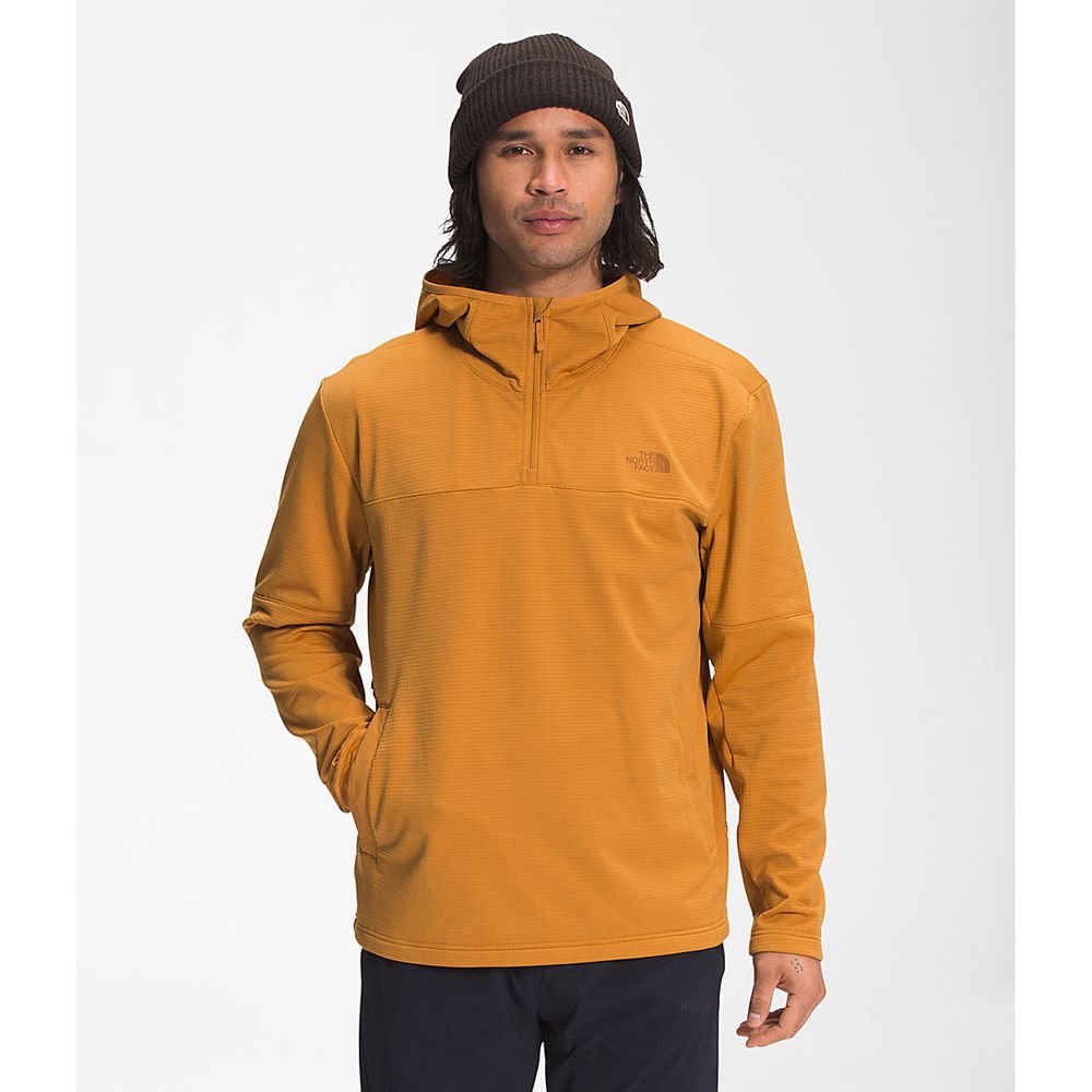 The North Face Hoodie Mens Australia - The North Face Wayroute Pullover Yellow (KTC-187256)